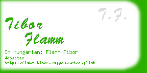 tibor flamm business card